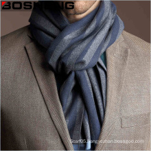 Men′s Jacquard Woven Wool Scarf with Block Stripes